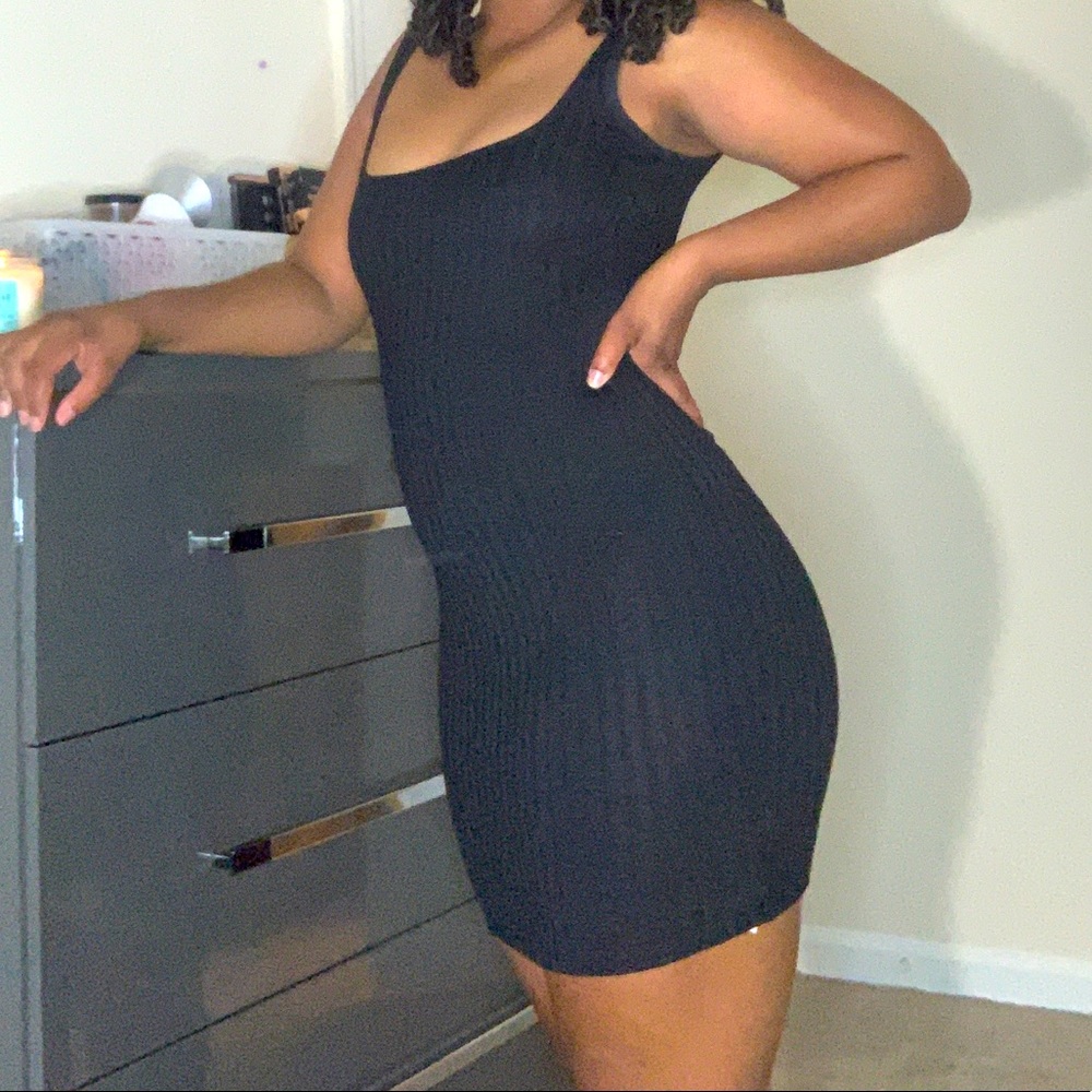 Midi Black Bodycon Dress